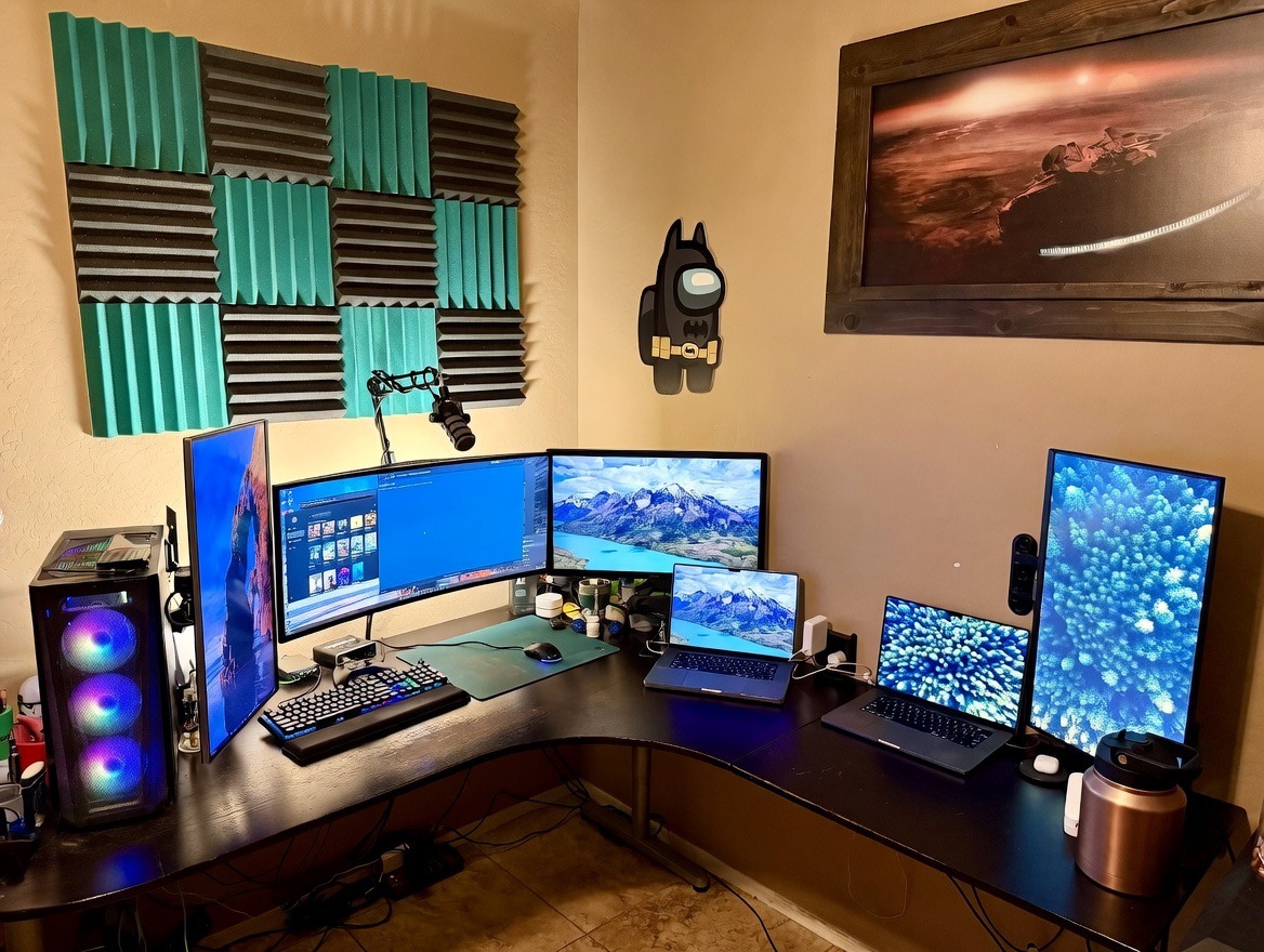 Brandon Tillman's home command center workspace
